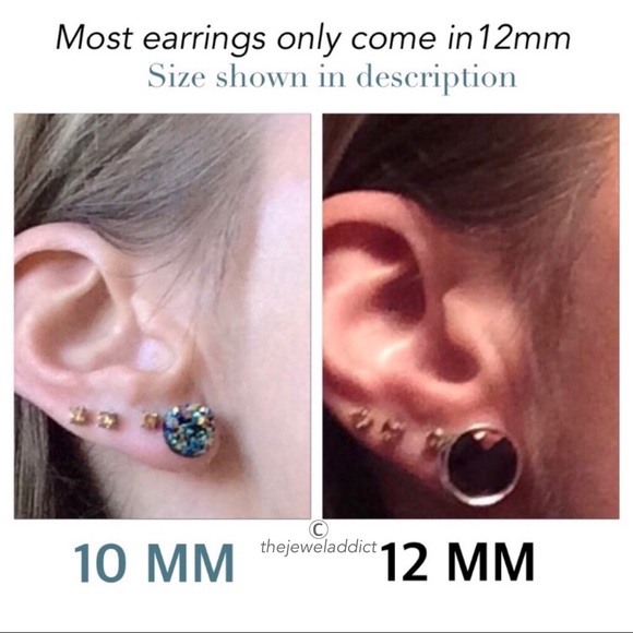 3 for 15🎀 purple-blue chunky Drusy style studs - Picture 6 of 6